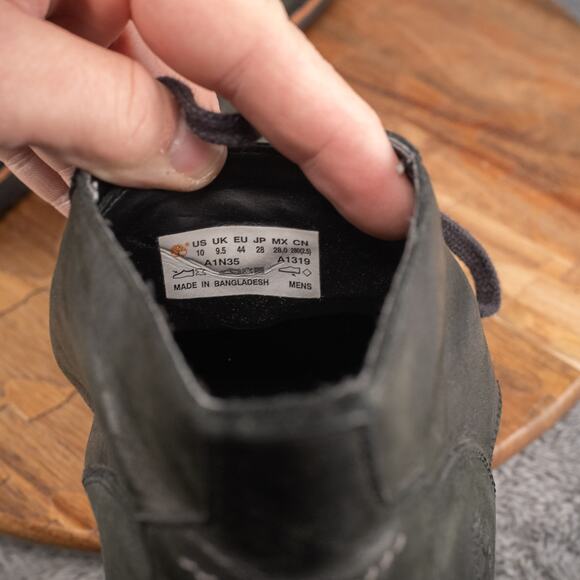 Timberland Chukka Mens Leather Ankle Boots Black Lace Up Casual Dress Shoes 10 - Picture 5 of 9